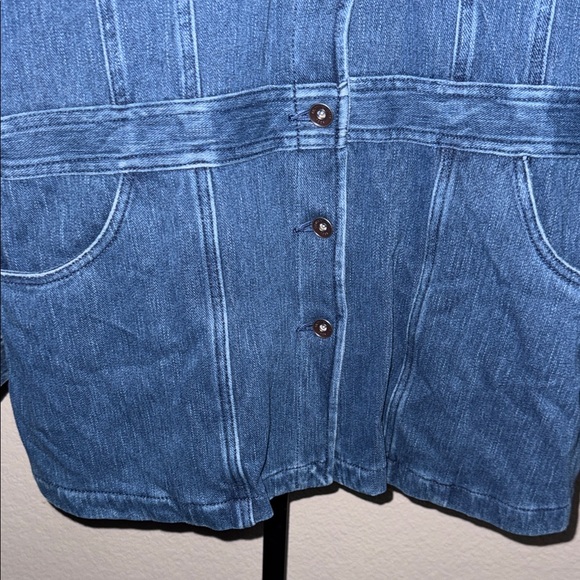 Coldwater Creek Dark Blue Stretchy Jean Jacket - Picture 3 of 8